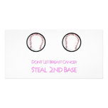 Don't let Breast Cancer Steal Second Base photo cards