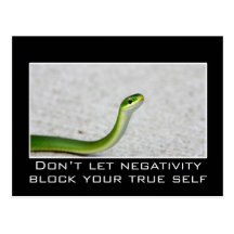 Don't let negativity block you from your true self postcard