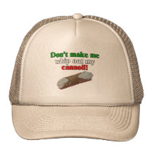 Don't make me whip out my cannoli! mesh hat