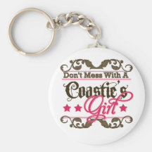 Don't Mess with a Coastie's Girl Keychain