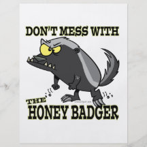 DONT MESS WITH THE HONEY BADGER FULL COLOR FLYER