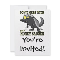 DONT MESS WITH THE HONEY BADGER PERSONALIZED ANNOUNCEMENT