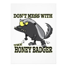 DONT MESS WITH THE HONEY BADGER PERSONALIZED ANNOUNCEMENT
