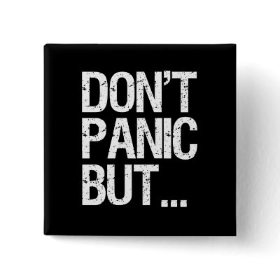Don`t Panic Pinback Buttons