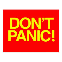 Don't Panic Post Card