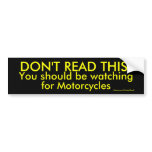 DON'T READ THIS! BUMPER STICKERS