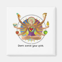 Don't starve your spirit! fridge magnets