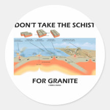 Don't Take The Schist For Granite (Geology Humour) Sticker