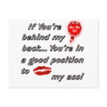 Don't Talk Behind My Back postcards