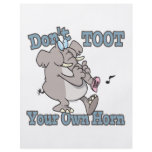 dont toot your own horn elephant cartoon flyers