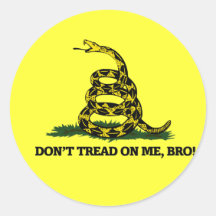 Don't Tread on me Bro Round Stickers