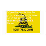 Dont tread on me flag cards business cards