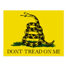 Don't Tread on Me, Gadsden flag tea party Postcards