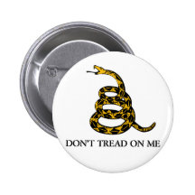 Don't Tread on Me Snake Button