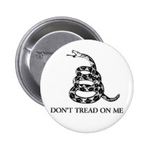 Don't Tread on Me Snake Button