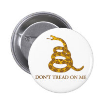 Don't Tread on Me Snake Button