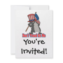 dont tread on me usa bad ass honey badger personalized invitation