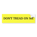 Don't Tread On Me (Yellow Background) Bumper Sticker
