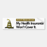 DONT TREAD ON MY HEALTHCARE BUMPER STICKERS