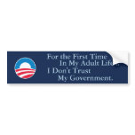 Don't Trust Government bumper stickers