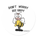 Don't Worry Bee Happy stickers