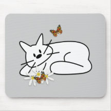 Doodle Cat Mousemats