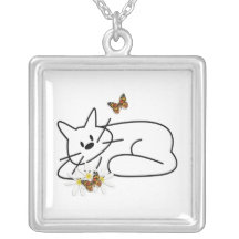 Doodle Cat Custom Necklace