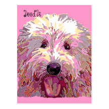 Doodle in Dazzling Pink Colours Postcard