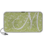 Doodle Speaker - Monogram Green Glitter Disco Ball