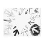Doodled Arrows Illustration Post Card