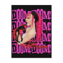 DOOM! Magazine "Z" Pink Postacard Post Card