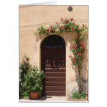 Door with Red Rose Vine cards