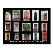 Doors of Historic St. Augustine, Florida Post Card