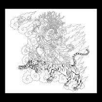 Dorje Tröllö Line Drawing [poster] posters