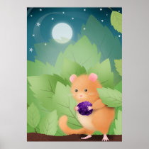 Dormouse dinner - poster print