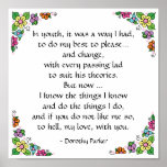 Dorothy Parker Quotation Poster by SRF