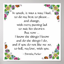 Dorothy Parker Quotation Poster by SRF