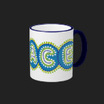 Dot Art PEACE Coffee Mug mugs