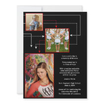 Dots and Lines Graduation Invitation