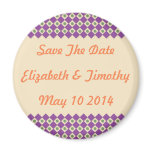 Dots and Squares Save The Date Magnet Template