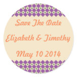 Dots and Squares Save The Date Sticker Template