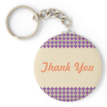 Dots and Squares Thank You Keychain Template
