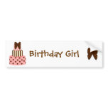 Dots and Stripes Cake Bumper Stickers