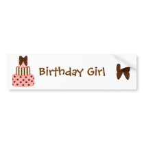 Dots and Stripes Cake Bumper Stickers