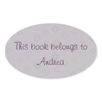 Dots Bookplate Oval Stickers