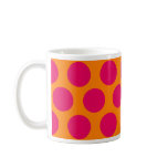 Dots Forever polka dot orange and hot pink Mug