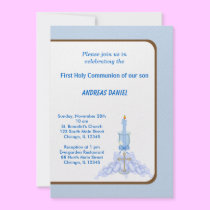 Dots Holy Communion invitations