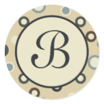 Dots Pattern Monogram Initial Sticker