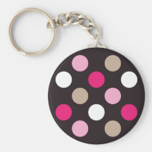 Dots - Pink Key Chain