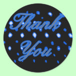 Dots Thank You Grey Blue The MUSEUM Zazzle Gifts stickers